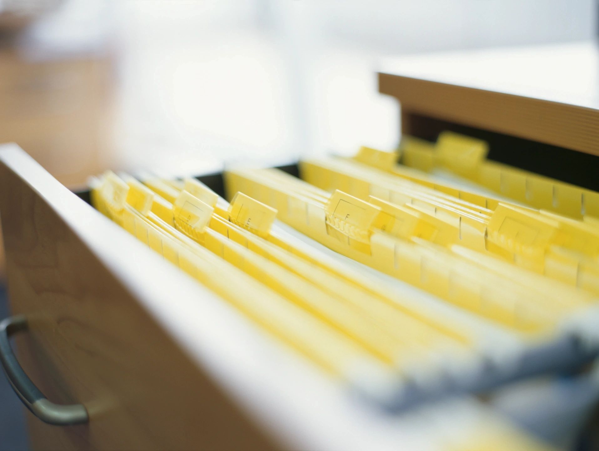 Image of file folders in a cabinet
